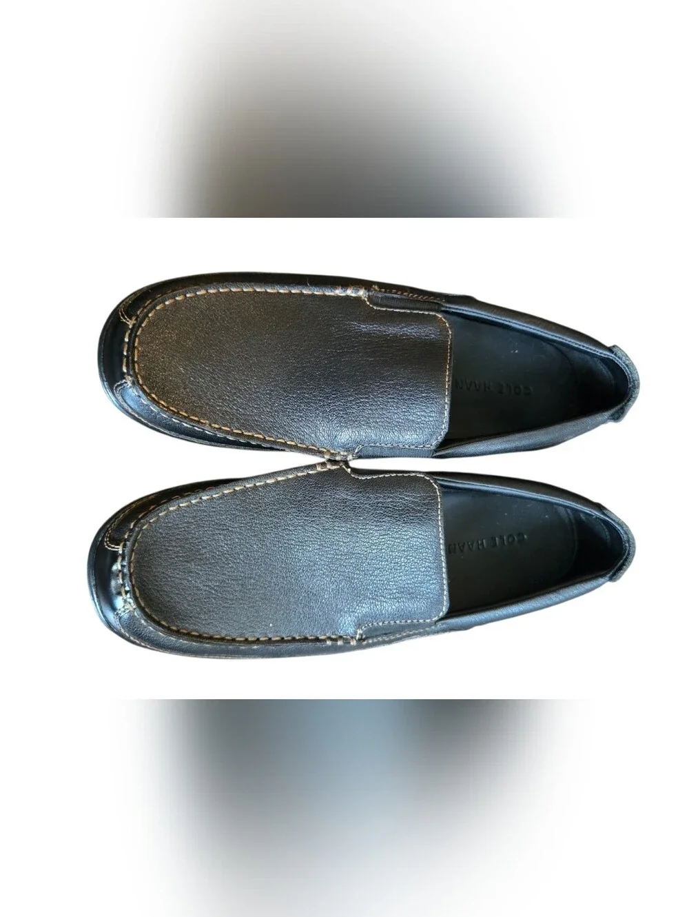 Cole Haan Tucker Venetian Black Leather Loafers 10